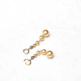 Graded South Sea Shell Huggie Earrings _ open huggie