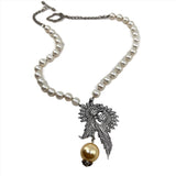 Vintage Marcasite & Pearl Necklace