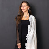 Model wearing Vintage Marcasite & Pearl Necklace