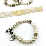 white buffalo bracelet with leather