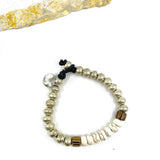 top view of white buffalo bracelet 2 for men