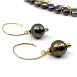 Black Boulder Earrings