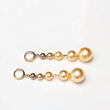 Graded South Sea Shell Huggie Earrings