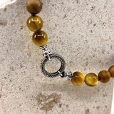 Closeup of Sterling Silver Spring ring clasp for Band'O Shambala Bracelet