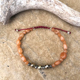 Sacral Chakra Shambala Bracelet #3 with Peach Aventurine.