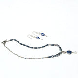 Sterling Silver Blues Necklace and earrings set