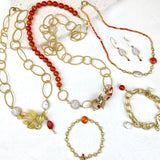 Vintage Carnelian King Collection with 3 necklaces, 2 bracelets and 1 pair of earrings