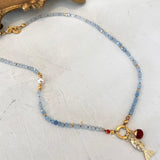 Hooked on Aquamarine Necklace