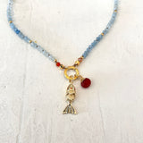 Hooked on Aquamarine Necklace