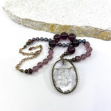 Vintage Glass Intaglio Necklace