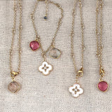 Collection of Double Ring Chain Bracelets with charms