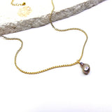 16-18" 14k gold filled Single Baroque Pearl Necklace