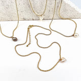 16-18" 14k gold filled Single Pearl Necklace _collection