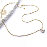 Single White Pearl Necklace