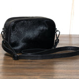 Anna Cross Body Camera Bag with pebbled and calf hair  leathers