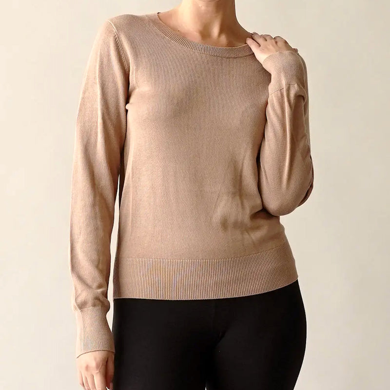 Bamboo Classic Sweater_Taupe
