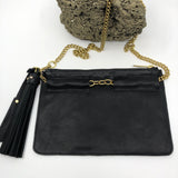 Nat.Brass Tassel Belt & Bag_Black Licorice