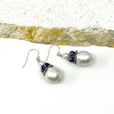 Blue Cap Earrings_Sterling Silver