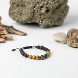 Cubist Men's Shambala Bracelet_Golden Tiger eye and ebony wood