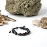 Men's Cubist Shambala no.4_Red mahogany tiger-eye