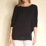 Bamboo Dolman Top_Black