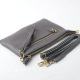 Crossbody Clutch_grey tumbled leather