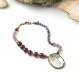 Vintage Glass Intaglio Necklace