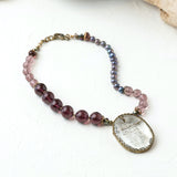 Vintage Glass Intaglio Necklace