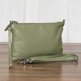 Olive Reine Krief Pebbled Clutch