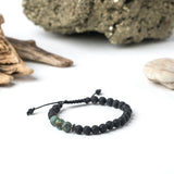 Men's Shambala Black lava and turquoise_closer look