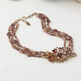 Snow Rose_vintage necklace_closer look