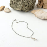 Snowflake 1 necklace_crystal & pearl