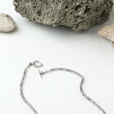 Snowflake 1 necklace_Sterling silver heart toggle