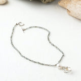 Snowflake 1 necklace_crystal & pearl_closer look