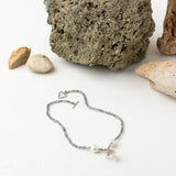 Snowflake 3 Necklace_Crystal and Pearls