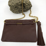 Nat.Brass Tassel Belt & Bag_Chocolate_back view