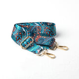 Wide Camera Bag Strap_Teal print