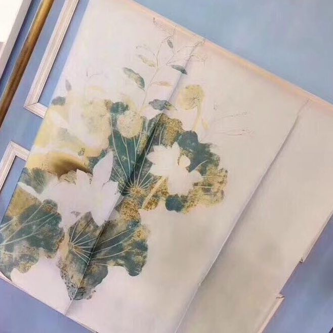 Water Lily Silk Scarf