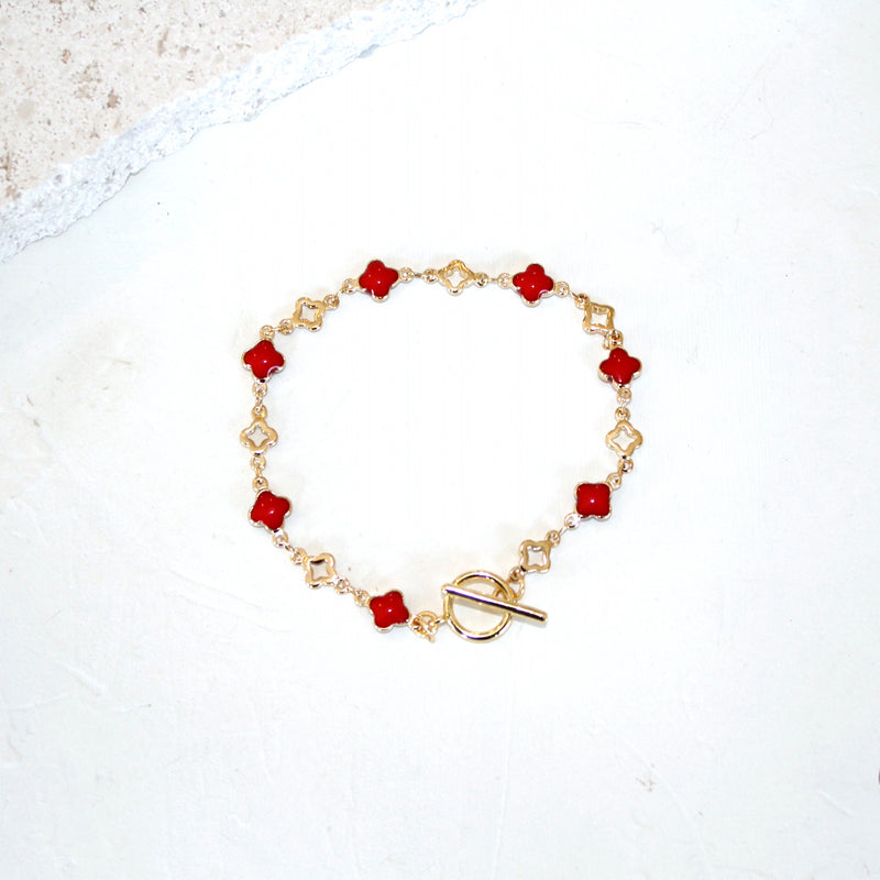 Enamel Clover Bracelet