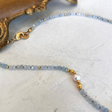 Hooked on Aquamarine Necklace