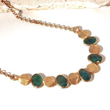 Raw Emerald & Vermeil Necklace_close up