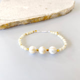 White Mother of Pearl Shambala Bracelet