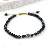 Black Agate Shambala Bracelet
