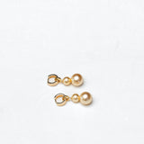 Light Gold South Sea Pearl Gold Filled Huggie Earrings