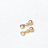 Light Gold South Sea Pearl Gold Filled Huggie Earrings