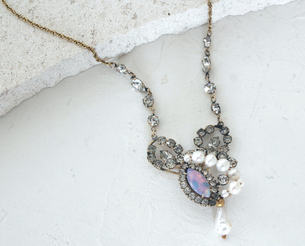 Vin. Opal Doublet Necklace