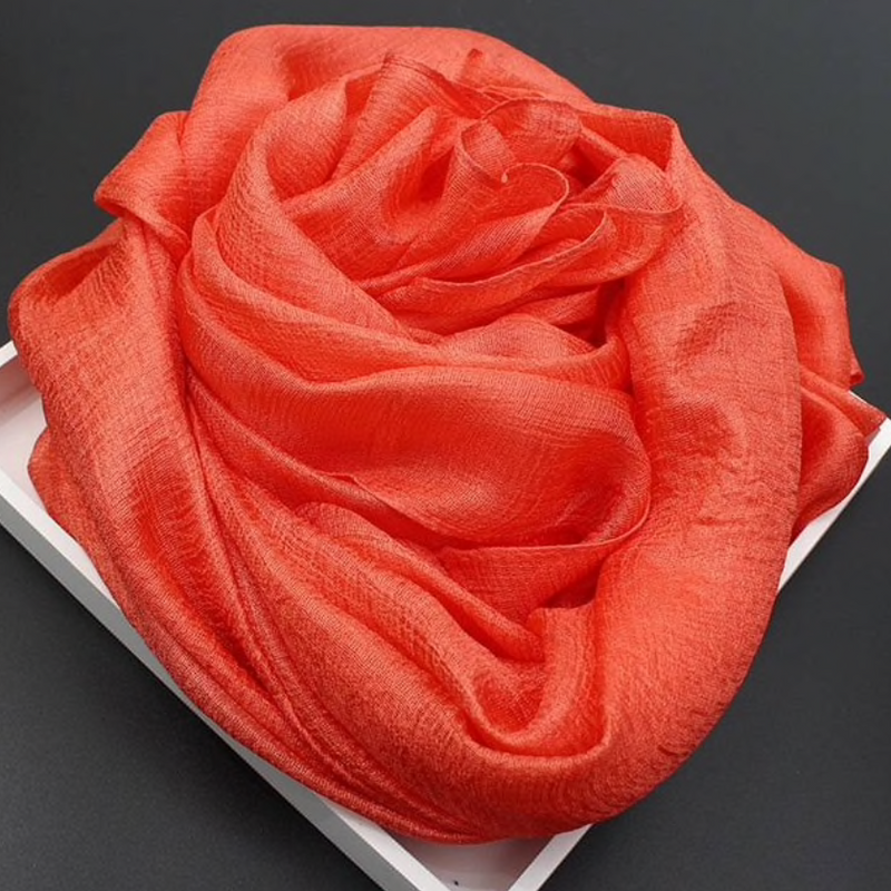 Crinkle Silk Scarf