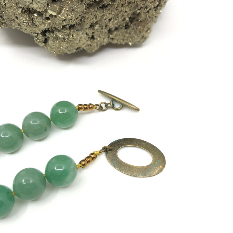 Green with Jade Necklace_Closer look at the toggle