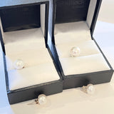 14k yellow or white gold Pearl stud earrings