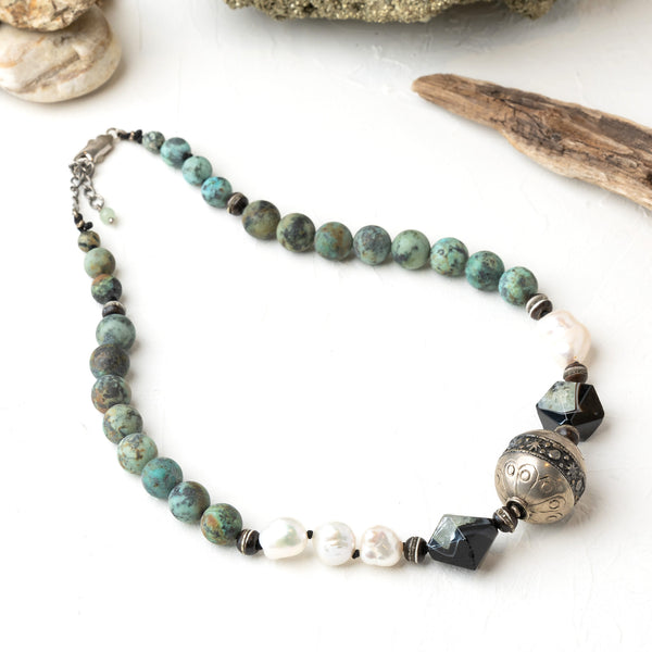 Tribal Necklace_African Turquoise